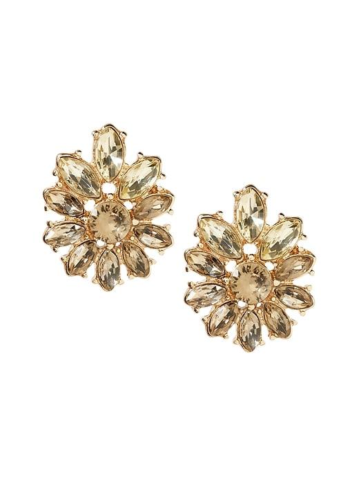 Banana Republic Womens Mixed Stone Cluster Stud Earring Topaz Size One Size