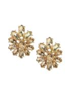 Banana Republic Womens Mixed Stone Cluster Stud Earring Topaz Size One Size