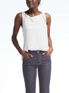 Banana Republic Womens Easy Care Framed Top - White