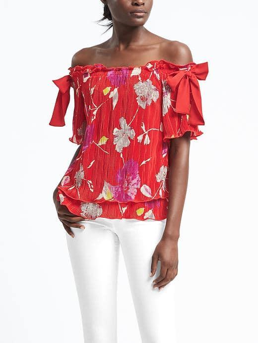 Banana Republic Floral Off Shoulder Top - Floral