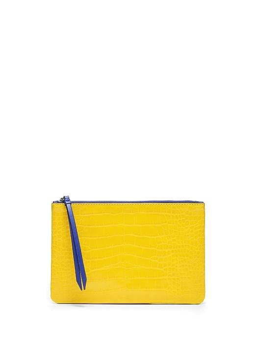 Banana Republic Embossed Medium Zip Pouch