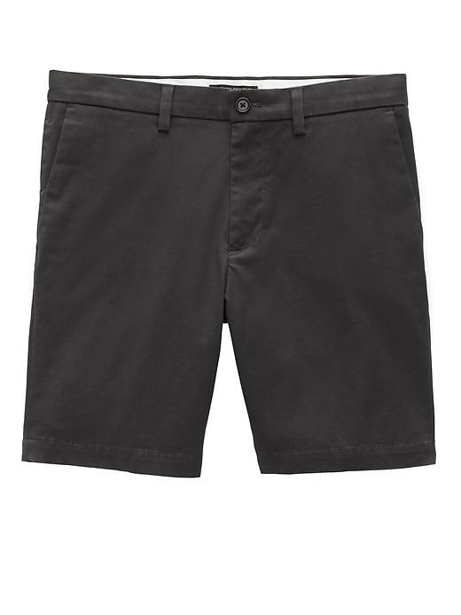Banana Republic Mens 9 Stretch-cotton Aiden Slim Short Rock Gray Size 38w