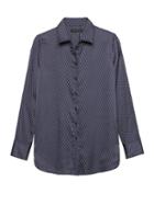 Banana Republic Womens Parker Tunic-fit Soft Shirt Navy Size Xxl