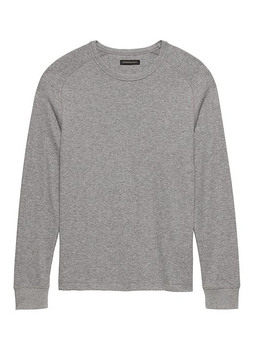 Banana Republic Mens Core Temp Waffle-knit Long-sleeve T-shirt Medium Heather Gray Size Xxl