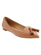 Banana Republic Womens Anika Italian Leather Flat Size 10 - Natural