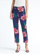 Banana Republic Womens Avery Fit Floral Pant - Midnight Floral