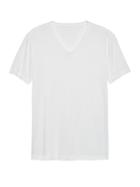 Banana Republic Mens Tech Cotton V-neck T-shirt Optic White Size L