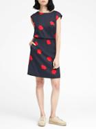Banana Republic Womens Floral Drape Back Dress Blue Print Size 0