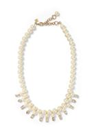 Banana Republic Womens Geo Stone Pearl Necklace Gold Size One Size