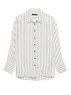 Banana Republic Womens Japan Online Exclusive Oversized Stripe Shirt White & Black Size Xs