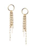 Banana Republic Womens Stone And Beaded Fringe Earring Clear Size One Size