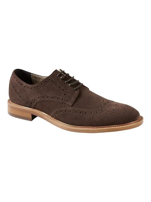 Banana Republic Mens Waller Brogue Oxford Dark Brown Size 9