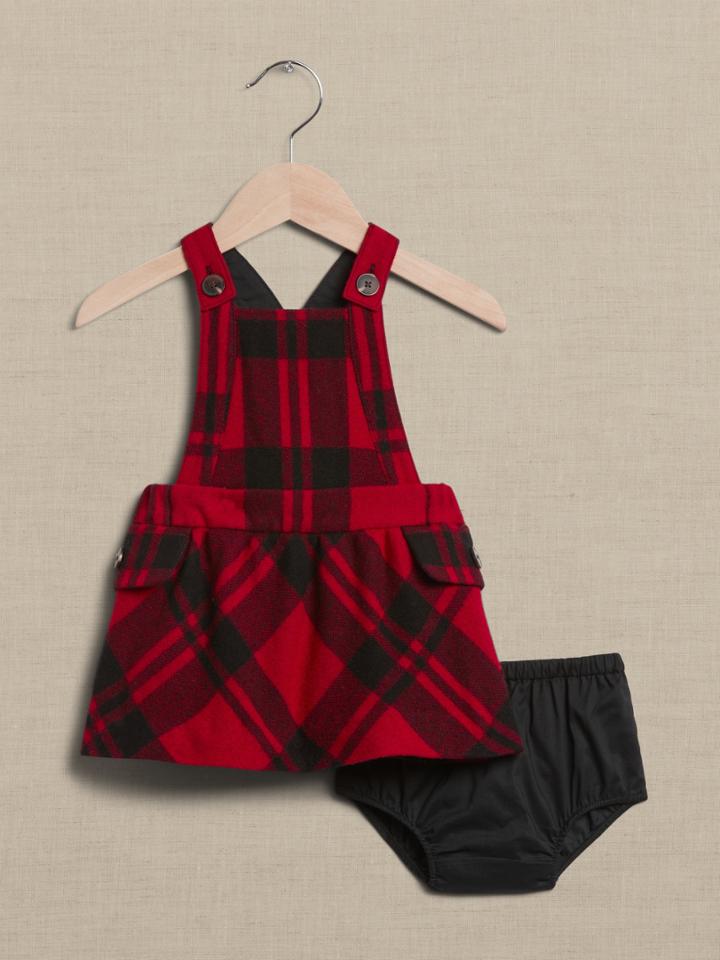 Baby Plaid Pinafore Dress