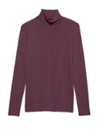 Banana Republic Womens Threadsoft Turtleneck T-shirt Burgundy Size Xs