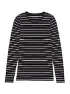 Banana Republic Womens Stretch Cotton-modal Fitted Crew-neck T-shirt Multi Stripe Size M