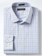 Banana Republic Mens Camden Fit Non Iron Stretch Check Shirt - Honeycomb