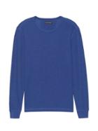 Banana Republic Mens Waffle-knit Cotton-modal Crew-neck T-shirt Bright Blue Size L