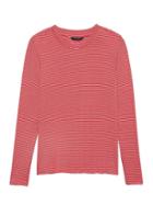 Banana Republic Womens Soft Stretch Crew-neck T-shirt Red Stripe Size Xs