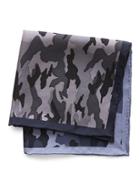Banana Republic Mens Leonard Camouflage Silk Pocket Square Navy Size One Size