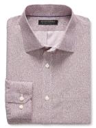 Banana Republic Mens Classic Fit Non Iron Micro Line Shirt Size L Tall - School Red