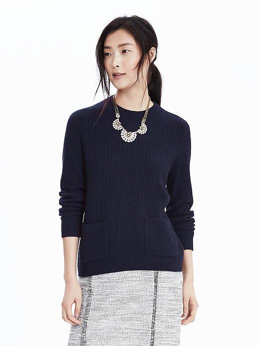 Banana Republic Womens Mock Neck Pullover Size M - Navy