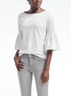 Banana Republic Womens Bell Sleeve Couture Tee - White