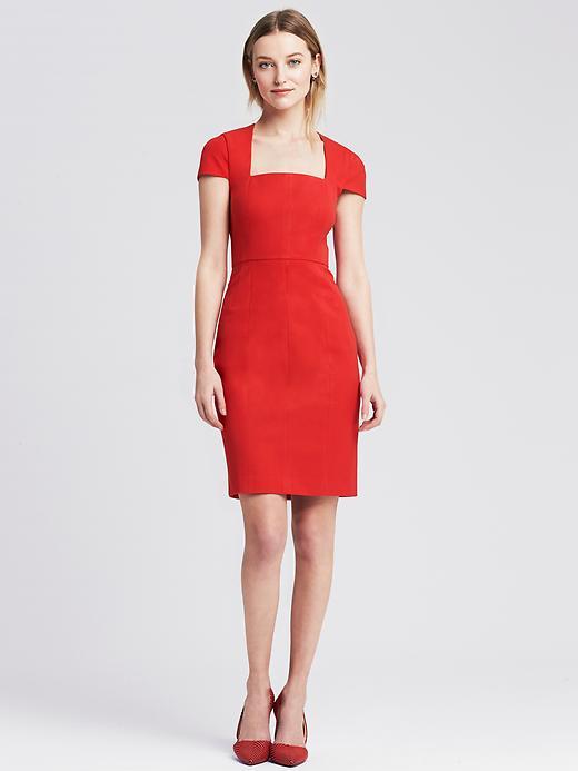 Banana Republic Womens Sloan Sheath Size 0 - Red Glow