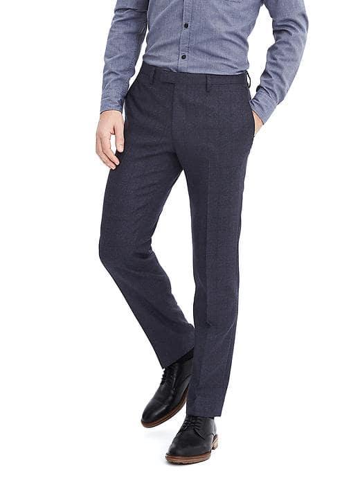 Banana Republic Mens Slim Suit Trouser - Navy