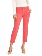 Banana Republic Womens Avery Fit Tailored Crop Pant - Fire Coral