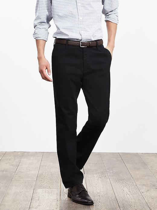 Banana Republic Mens Gavin Straight Cotton Chino Size 42w 36l Tall - Black