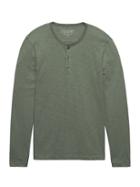 Banana Republic Mens Vintage 100% Cotton Long-sleeve Henley Spa Green Size S