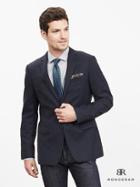 Banana Republic Mens Monogram Ushed Wool Suit Jacket Size 36 Short - Preppy Navy