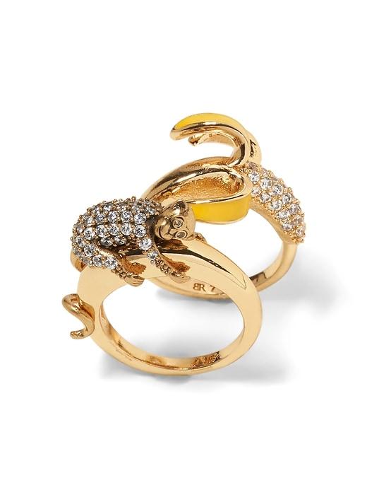 Banana Republic Monkey & Banana Ring Set