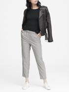 Banana Republic Hayden Tapered-fit Check Pull-on Ankle Pant