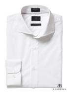 Banana Republic Mens Monogram Grant Fit Italian Cotton Dress Shirt - White