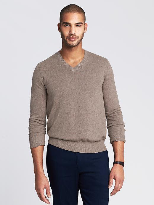 Banana Republic Silk/linen Vee Pullover Size M Tall - Ashen Taupe