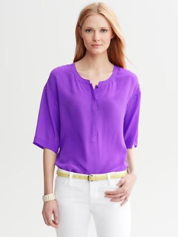 Banana Republic Dolman Sleeve Silk Top