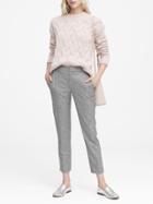 Banana Republic Womens Avery Straight-fit Texture Ankle Pant Gray Size 12