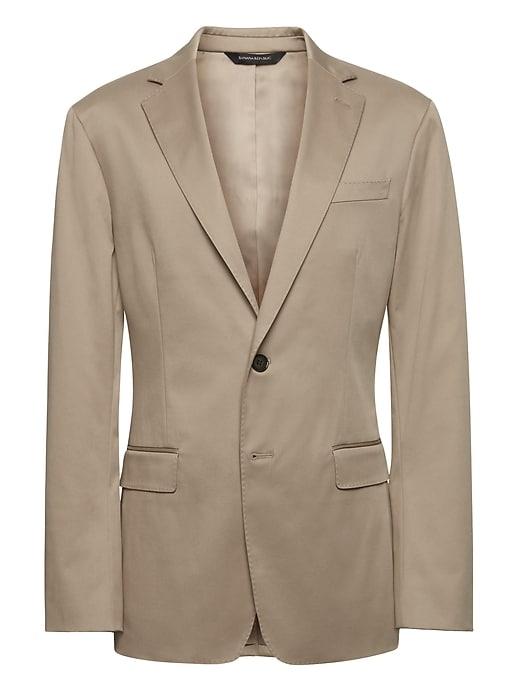 Banana Republic Mens Standard Rapid Movement Suit Jacket Khaki Size 42