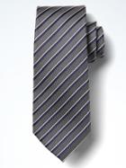 Banana Republic Mens Contrast Silk Nanotex Tie - Gray Sky