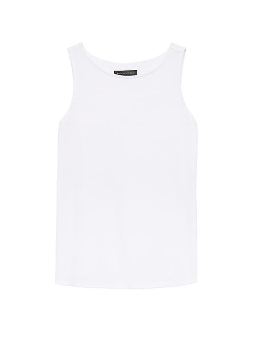 Banana Republic Womens Soft Jersey Wrap-back Tank White Size Xxs