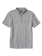 Banana Republic Mens Slub Pique Polo Size L Tall - Gray Parrot