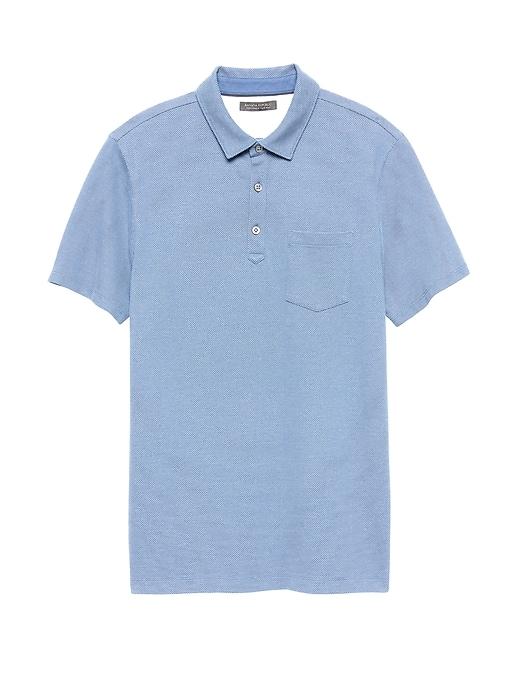 Banana Republic Mens Don';t-sweat-it Birsdeye Polo Shirt Allports Blue Size Xl