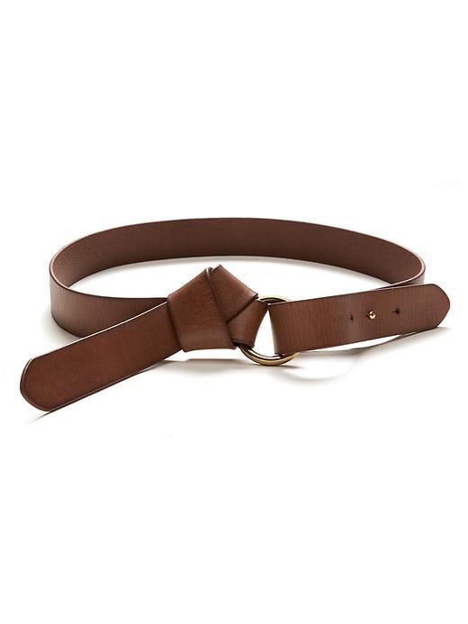 Banana Republic Knotted Leather Belt Size M - Cognac