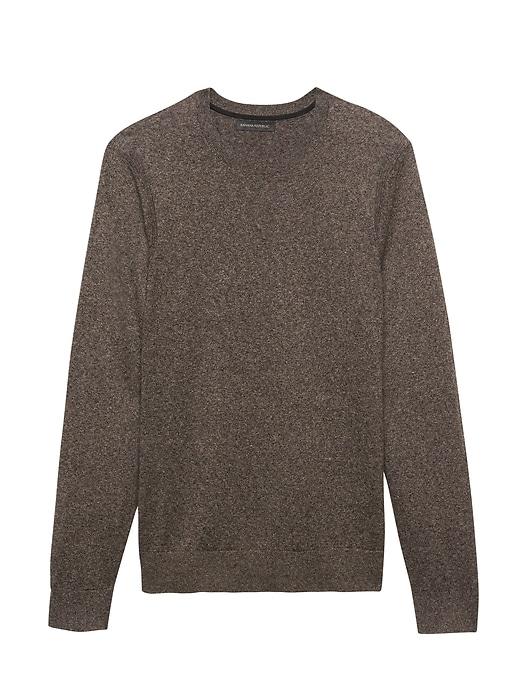 Banana Republic Mens Silk-linen Crew-neck Sweater Cocoa Size L