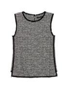 Banana Republic Womens Boucl Shell With Step Hem Sides Black Size L