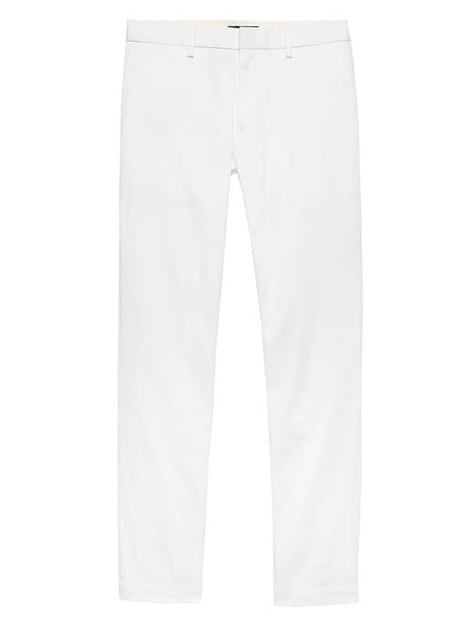 Banana Republic Mens Emerson Straight Rapid Movement Chino Pant Optic White Size 38w