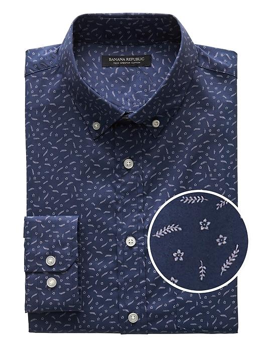 Banana Republic Slim-fit Tech-stretch Cotton Floral Shirt