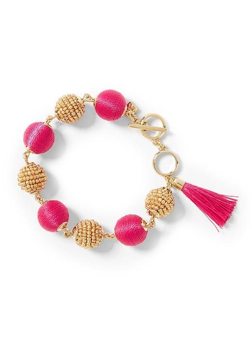 Banana Republic Womens Classic Bauble Bracelet Fuschia Pink Size One Size