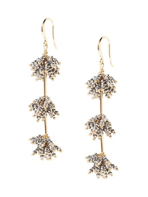 Banana Republic Womens Beaded Starburst Linear Earring Gold Size One Size